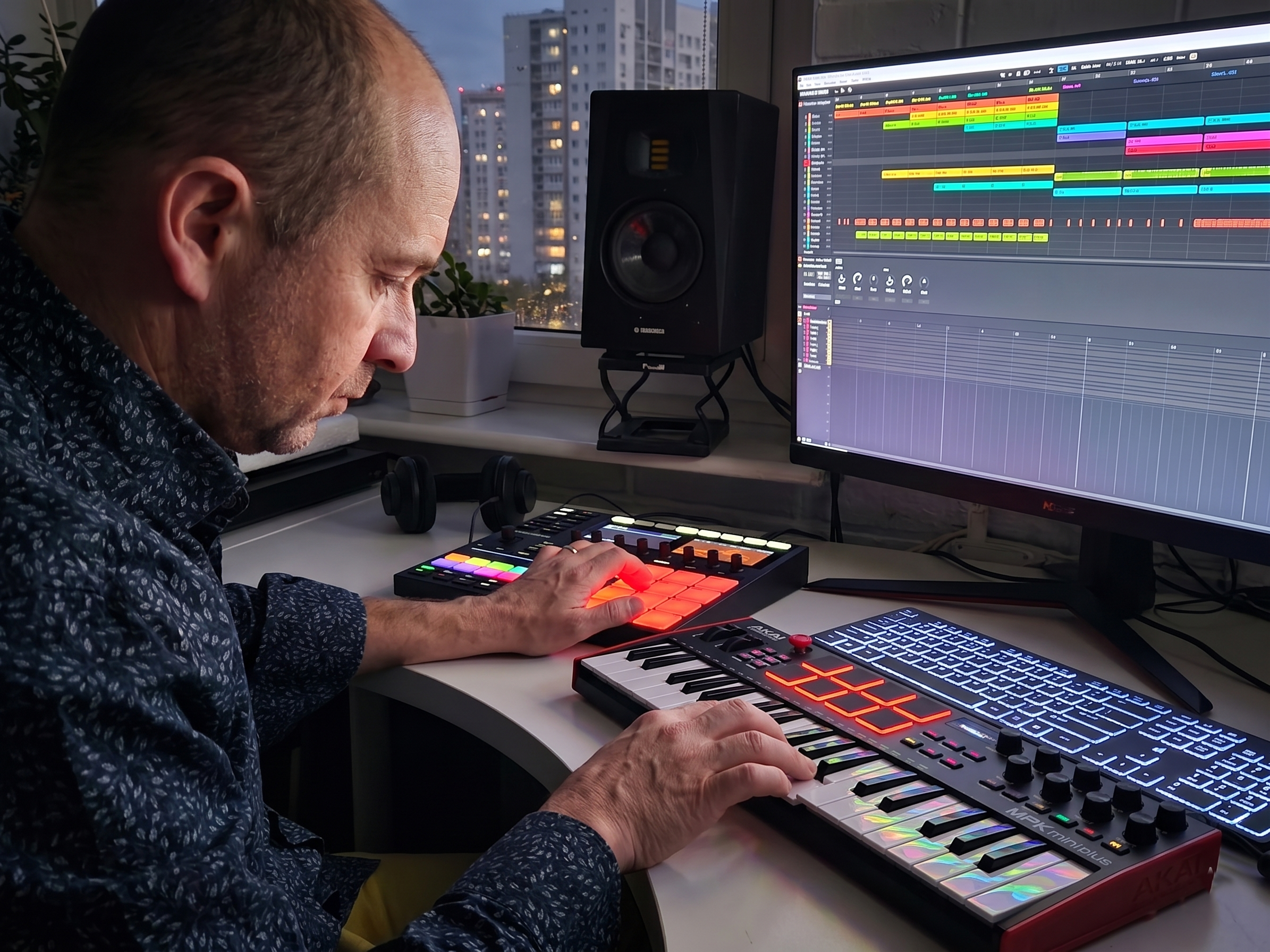 CROSIDE composing music